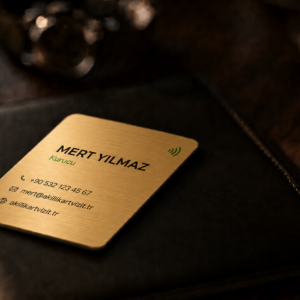 Altın Metal NFC Akıllı Kartvizit
